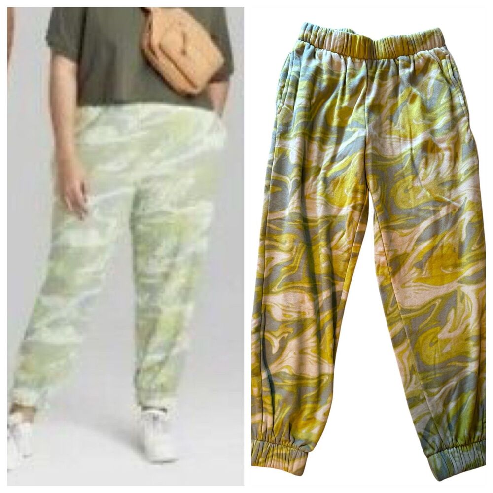 Wild Fable | Green Swirl High Rise Lounge Sweatpant Joggers Size Small NWT